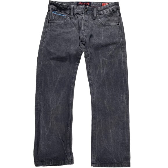 Cult of Individuality Hagen Relaxed Gray Selvedge Denim Jeans mens size 31x27 - Picture 2 of 12